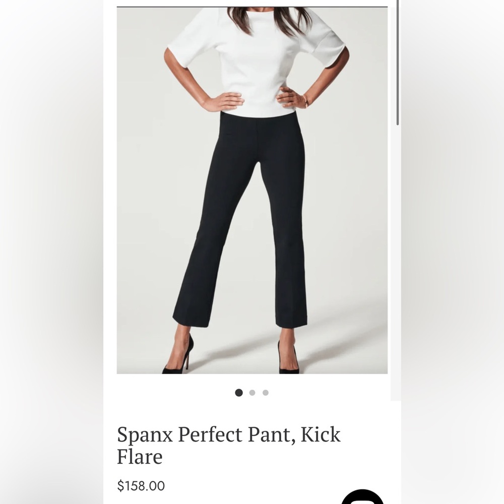 NWT SPANX Perfect Black Kick Flare Pants